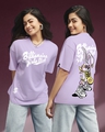 Shop Women's Purple Billionaire Girls Club Graphic Printed Oversized T-shirt-Front