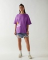 Shop Women's Purple Brain Freeze Graphic Printed Oversized T-shirt