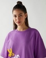 Shop Women's Purple Brain Freeze Graphic Printed Oversized T-shirt
