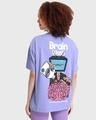 Shop Women's Purple Brain Wash Graphic Printed Oversized T-shirt-Design