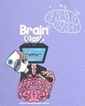 Shop Women's Purple Brain Wash Graphic Printed Oversized T-shirt