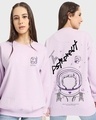 Shop Women's Purple BTS Astro (JIN) Graphic Printed Oversized Sweatshirt-Front