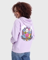 Shop Women's Purple BTS Seoul Army Graphic Printed Oversized Hoodie-Design