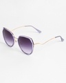 Shop Women's Purple Butterfly Polarised Lens Sunglasses-Full