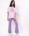 Shop Women's Purple Can't Control Typography Oversized T-shirt-Design
