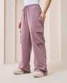 Shop Women's Purple Cargo Trackpants-Design