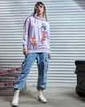 Shop Women's Purple Catch Me Graphic Printed Oversized Hoodies