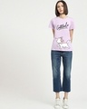 Shop Women's Purple Cattitude Typography T-shirt-Design