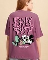 Shop Women's Purple Chill Out Graphic Printed Oversized T-shirt-Front