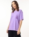 Shop Women's Purple Chirak Raman Shop Graphic Printed Oversized T-shirt-Full