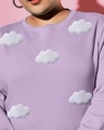 Shop Women's Purple Cloud Graphic Printed Plus Size Sweatshirt