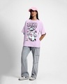 Shop Women's Purple Deja Moo Graphic Printed Oversized T-shirt