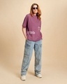 Shop Women's Purple Don't Care Graphic Printed Oversized T-shirt