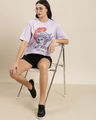 Shop Women's Purple Easy Rider Graphic Printed Oversized T-shirt-Design