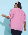 Shop Women's Purple Embroidered Plus Size Top-Full