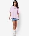 Shop Women's Purple Fairytale Bunny Graphic Printed Oversized T-shirt-Design