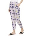 Shop Women's Purple Floral Printed Joggers-Full