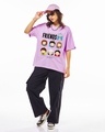 Shop Women's Purple Friends Life Graphic Printed Oversized T-shirt
