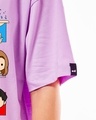 Shop Women's Purple Friends Life Graphic Printed Oversized T-shirt