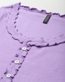 Shop Women's Purple Frill Crop Top