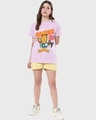 Shop Women's Purple Gamer Garfield Graphic Printed Boyfriend T-shirt-Design