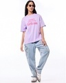 Shop Women's Purple Girl Boss Graphic Printed Oversized T-shirt