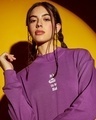 Shop Women's Purple Good to be Bad Graphic Printed Oversized Sweatshirt