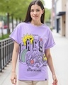 Shop Women's Purple Goodness of Fresh Graphic Printed Boyfriend T-shirt-Front