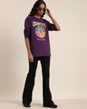 Shop Women's Purple Graphic Print Oversized T-shirt
