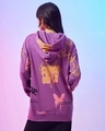 Shop Women's Purple Graphic Printed Oversized Hoodies-Full