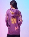 Shop Women's Purple Graphic Printed Oversized Hoodies-Full