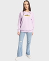 Shop Women's Purple Graphic Printed Oversized Sweatshirt