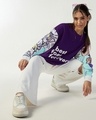 Shop Women's Purple Tom & Jerry Graphic Printed Oversized Sweatshirt