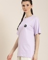 Shop Women's purple Graphic Printed Oversized T-shirt-Design