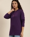 Shop Women's Purple Graphic Printed Oversized T-shirt-Design