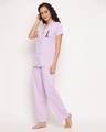 Shop Women's Purple Graphic Printed Shirt & Pyjama Set-Design