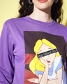 Shop Women's Purple Graphic Printed Sweatshirt