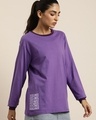 Shop Women's Purple Graphic Printed Oversized T-shirt-Design