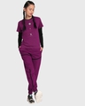 Shop Women's Purple Hangin Astronaut Graphic Printed T-shirt-Design