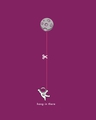 Shop Women's Purple Hangin Astronaut Graphic Printed T-shirt-Full