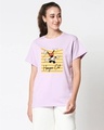 Shop Women's Purple Hanging Mickey Boyfriend T-shirt-Front