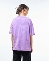 Shop Women's Purple Himiko Toga Graphic Printed Oversized T-shirt-Full