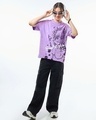 Shop Women's Purple Himiko Toga Graphic Printed Oversized T-shirt