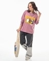 Shop Women's Purple Homies Graphic Printed Oversized T-shirt-Full