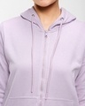 Shop Women's Lilac Zipper Hoodie