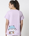 Shop Women's Purple I Don't Give A Sip Graphic Printed Boyfriend T-shirt-Front