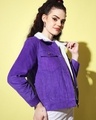 Shop Women's Purple Corduroy Jacket-Design