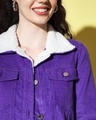 Shop Women's Purple Corduroy Jacket