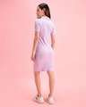 Shop Women's Purple Johnny Collar Slim Fit Ribbed Dress-Design