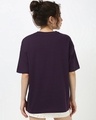 Shop Women's Plum Purple Let Love In Graphic Printed Oversized T-shirt-Full